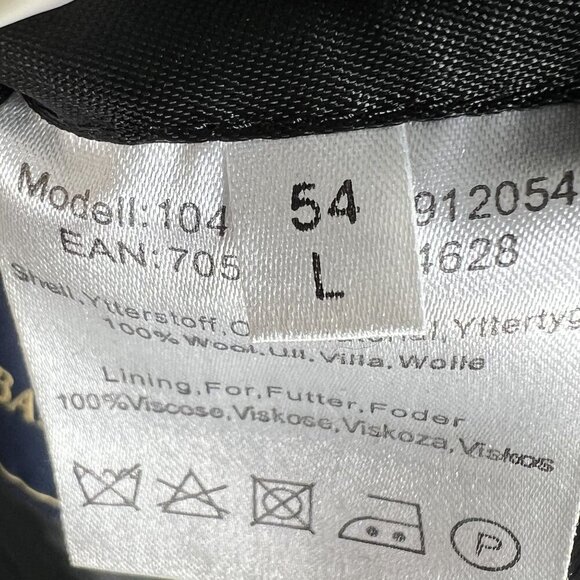 Batistini Mens 44L Black Single Breasted Blazer Italian Wool Sport Coat Timeless - Picture 14 of 16